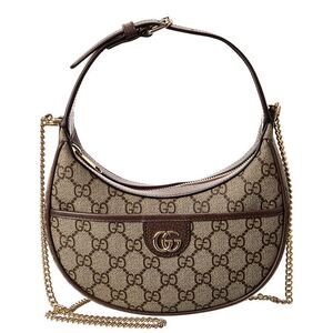 Gucci Ophidia Mini Gg Supreme Canvas & Leather Hobo Bag, Beige